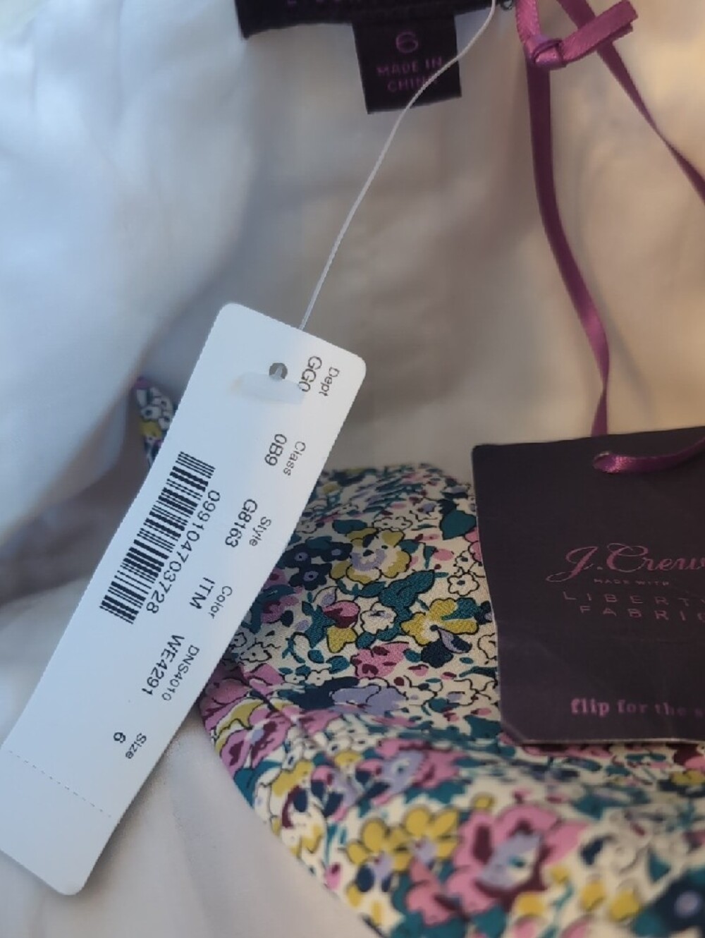 NWT J.Crew x Liberty of London One Shoulder Bow Dress Size 6 - Picture 11 of 11